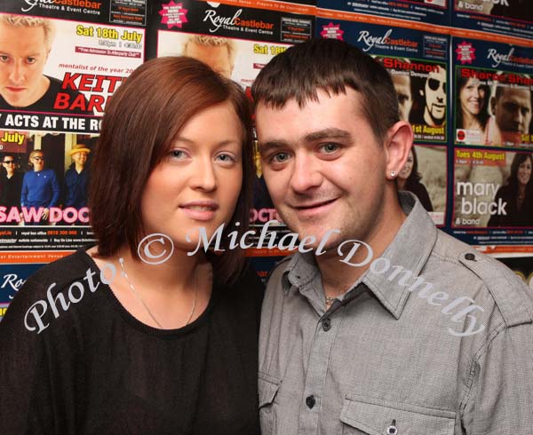 Alison McManus and Christopher  Malone, Athlone pictured at "Keith Barry  Direct from Vegas" in the TF Royal Theatre Castlebar. Photo:  Michael Donnelly