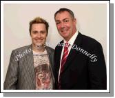 Keith Barry (winner of the coveted Merlin Award for Mentalist of the Year 2009) pictured Donnacha Roche, Venue & Operations Manager, Castlebar Royal Theatre, and Event Centre, prior to Keith  preforming on stage. Photo:  Michael Donnelly