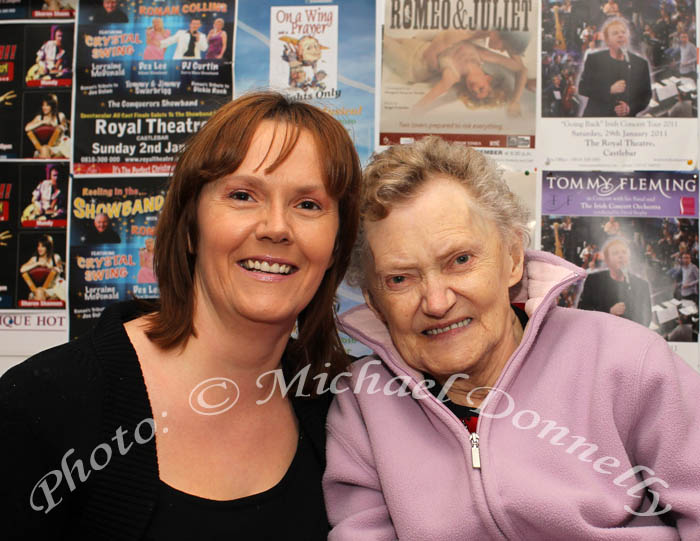 Beverley Stafford pictured with her mum Georgina Stafford, Bonniconlon at the World Premiere of "On A Wing and a Prayer – The Musical