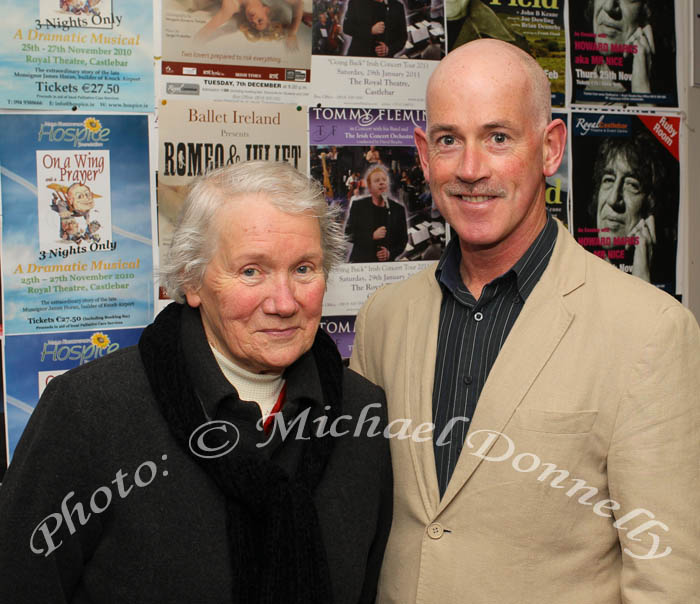 Mamie Munroe  ( 1st cousin of Monsgr James Horan) and Padraig  Munroe, Partry,  pictured at the World Premiere of "On A Wing and a Prayer – The Musical