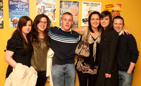 Group from Westport, enjoying New Years Eve at the Saw Doctors in the TF Royal Hotel and Theatre, Castlebar, from left: Irena Wilkins, Irene Monahan, Padraic Joyce, Genevieve Bourke, Rachel Morgan and Adam Langan. Photo:  Michael Donnelly