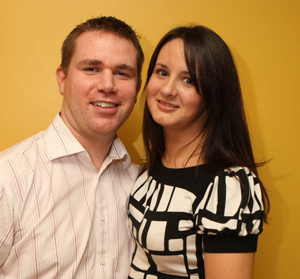 Aidan Brogan, Castlebar, and Marie Nolan, Turlough, enjoying New Years Eve at the Saw Doctors in the TF Royal Hotel and Theatre, Castlebar. Photo:  Michael Donnelly