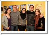 Enjoying New Years Eve at the Saw Doctors in the TF Royal Hotel and Theatre, Castlebar, were from left: Grainne O'Mahony, Ballaghaderreen; Patrick Whaley, New Zealand; Ciara Hoban, Ballaghadereen and London; Aidan Hoban Westport and Chloe Gregory, Surrey. Photo:  Michael Donnelly