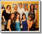 Enjoying New Years Eve at the Saw Doctors in the TF Royal Hotel and Theatre, Castlebar, were front from left: Aine Gannon, Niamh  Gavin, Sarah Grealis, and Kate Tuohy; at back: Laura Keena, Jessica Wright, Donncha Kearney, Colette Macken and Laura Devaney. Photo:  Michael Donnelly