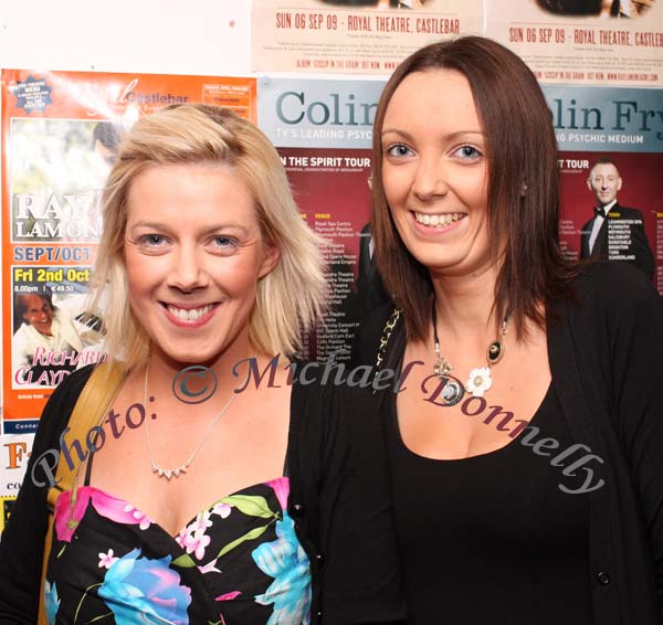 Jennifer Conboy, Claremorris and Clare Williams, Portumna pictured at "The Script" in the TF Royal Theatre Castlebar. Photo: © Michael Donnelly