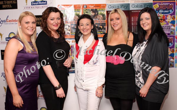 Castlebar ladies pictured at "The Script" in the TF Royal Theatre Castlebar, from left: Suzanne  Dawson, Christine Slammon,  Lisa Gannon, Yvonne McHugh, and Jennifer Cresham.  Photo: © Michael Donnelly