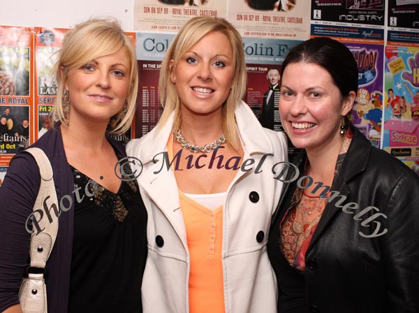 Pictured at "The Script" in the TF Royal Theatre Castlebar, from left: Caroline Mitchell, Sligo, Susan McGinty, Salthill and Kathleen Ryan, Bushey Park, Galway.Photo: © Michael Donnelly 