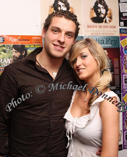 Tom Parsons, Ballaghaderreen and Carol Hopkins, Dublin pictured at "The Script" in the TF Royal Theatre Castlebar. Photo: © Michael Donnelly