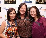 Sligo ladies, Orla Moran, Frances Cunningham and Lisa Greene of "Riled Up" (Sligo Band) pictured at "The Script" in the TF Royal Theatre Castlebar. Photo: © Michael Donnelly