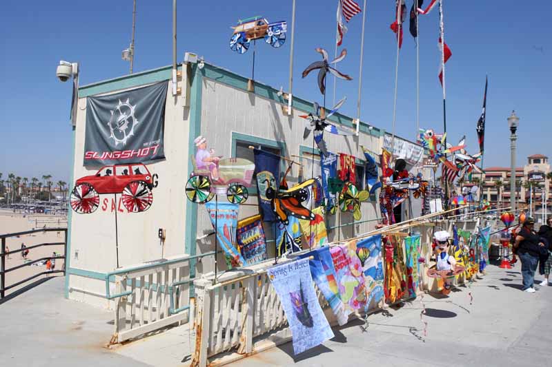 Colourful stall on Huntington Beach Pier. Photo Michael Donnelly