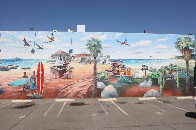 Mural near Huntington Beach Pier CA. Photo Michael Donnelly