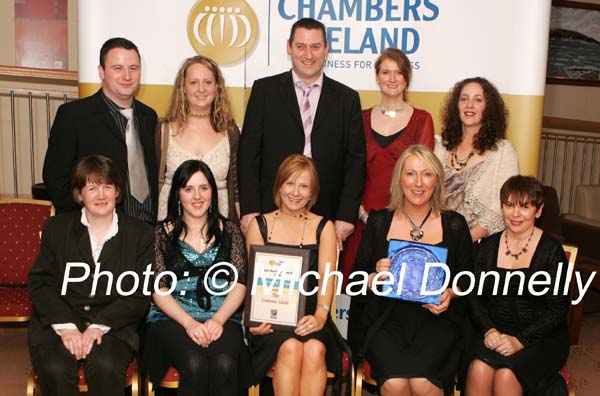  Harry and Liz McManamon of the Grainne Uaile, Newport, winner of Mayo Pub of the Year at the Mayo Business awards 2006 in the Broadhaven Bay Hotel Belmullet pictured front from left: Ann Keane, Brid Maguire, Liz McManamon, Saileen Drumm, Teresa Gallagher; at back from left Alan Lenehan, Vivienne Bourke, Harry McManamon, Josephine McManamon, Nuala Geraghty. Photo:  Michael Donnelly