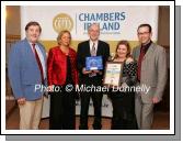 Peter Glynn of AIB presents the Customer Service Award Retail Sector to Aileen and Paul Harrison of Leap Clothing Ballina, included on left:  Eugene and Elizabeth Cawley, Leap Clothing. Photo:  Michael Donnelly