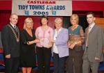 Christine Collins of Rock Rose House (3rd from left) is presented with the Liam Durkan Recognition Award at Castlebar Tidy Towns awards presentation night in the TF Royal Hotel and Theatre Castlebar, from left: Cllr Blackie Gavin, Mayor of Castlebar Town Council; Anne O'Loughlin,  Christine Collins, Eleanor Durkan, Fiona Durkan and Ronan Ward, Chairman Castlebar Tidy Towns committee.  Photo: Michael Donnelly.