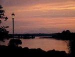 At sunset in Castlebar showing Lough Lannagh and Croagh Patrick in the distance.