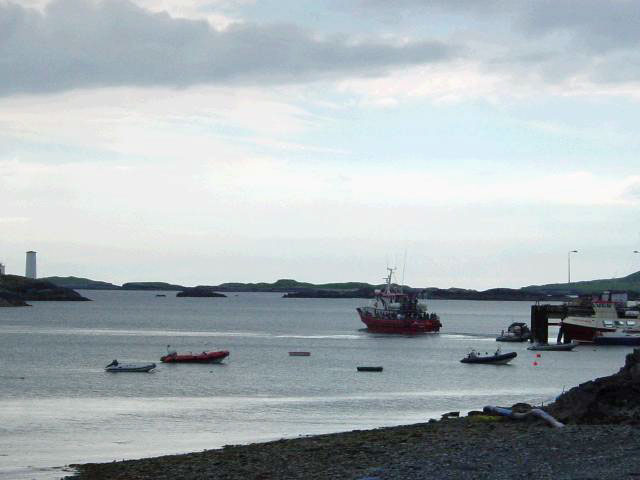 The evening ferry beings its journey to Claddagh, Co. Galway.