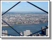 Wire mesh on the 86th floor viewing floor keeps you in your place.