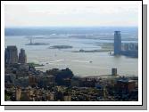 Looking towards Liberty Island, Ellis Island and New Jersey