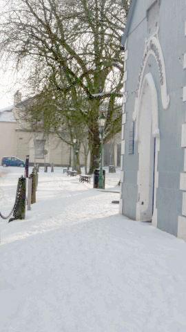 Looking towards the Courthouse outside the Christian Fellowship Church