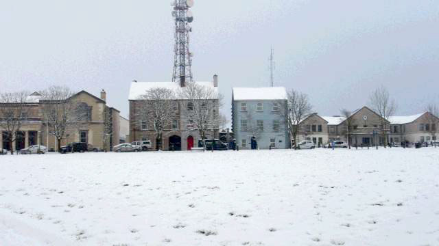 Looking across the Mall towards Courthouse and Garda Station