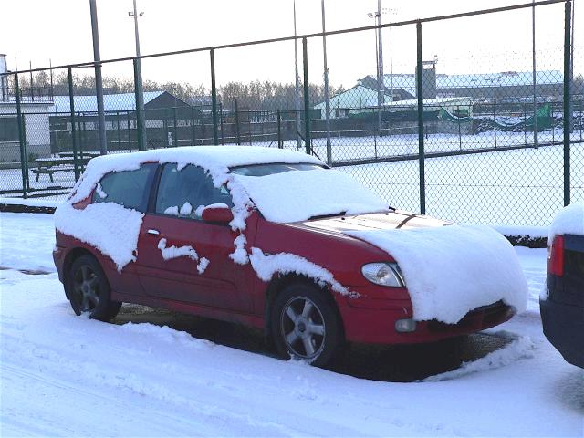 Car Under Snow