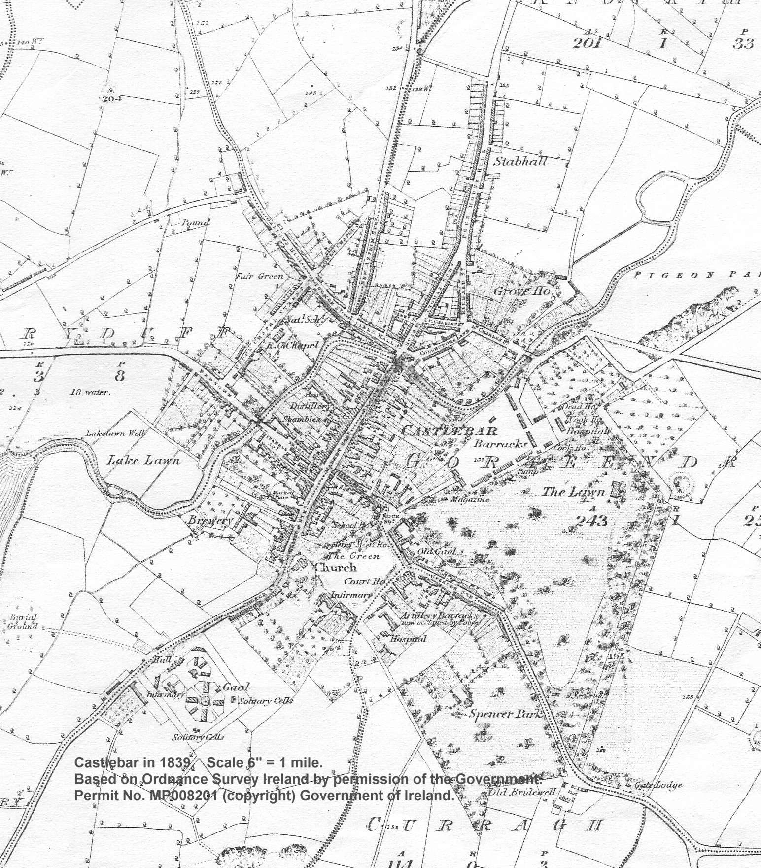 Castlebar in 1839