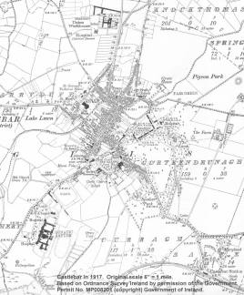 Castlebar map 1917, Click to enlarge